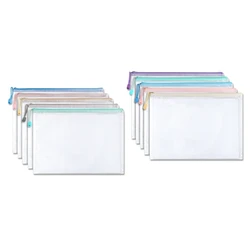 5/10/20Pcs Transparent File Bag Letter Size Document Folder Bag for Student