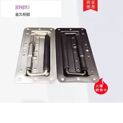 square concealed embedded spring folding handle toolbox side handle with rubber sleeve Industrial Equipment Cabinet Pull handle