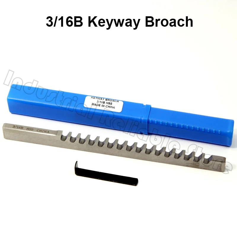 Push Type Keyway Broach 3/16 B Inch Size For CNC Broaching Machine Metalworking High Speed Steel HSS Cutting Tool