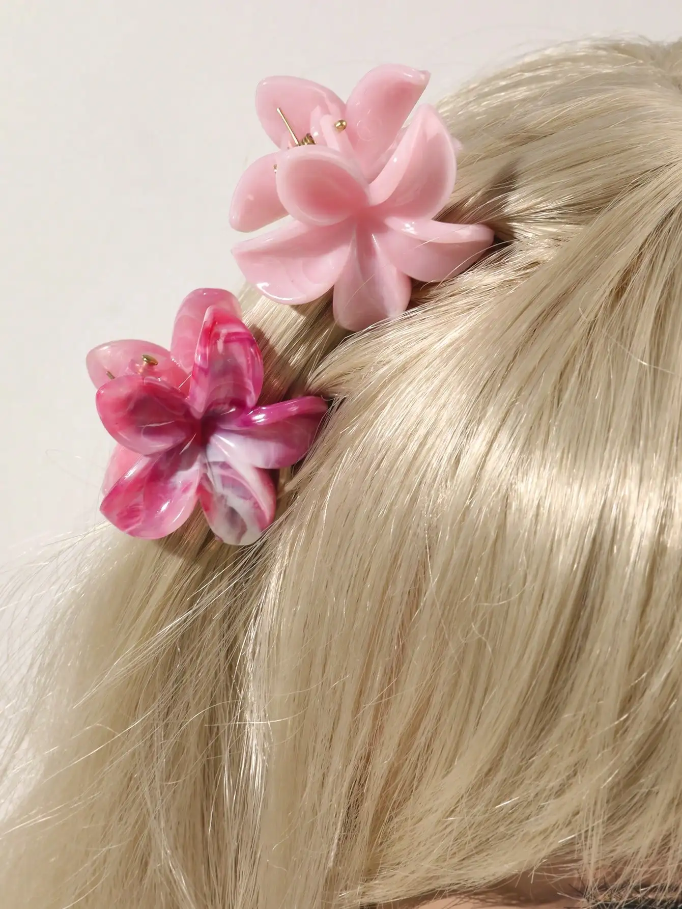 4 Stück mehrfarbige Blumen-Haarklammern für Frauen und Mädchen, rutschfest, niedlich, modisch, Haarschmuck, kleine Haarnadel, Krabben-Haarspange-Stil – Detail 27