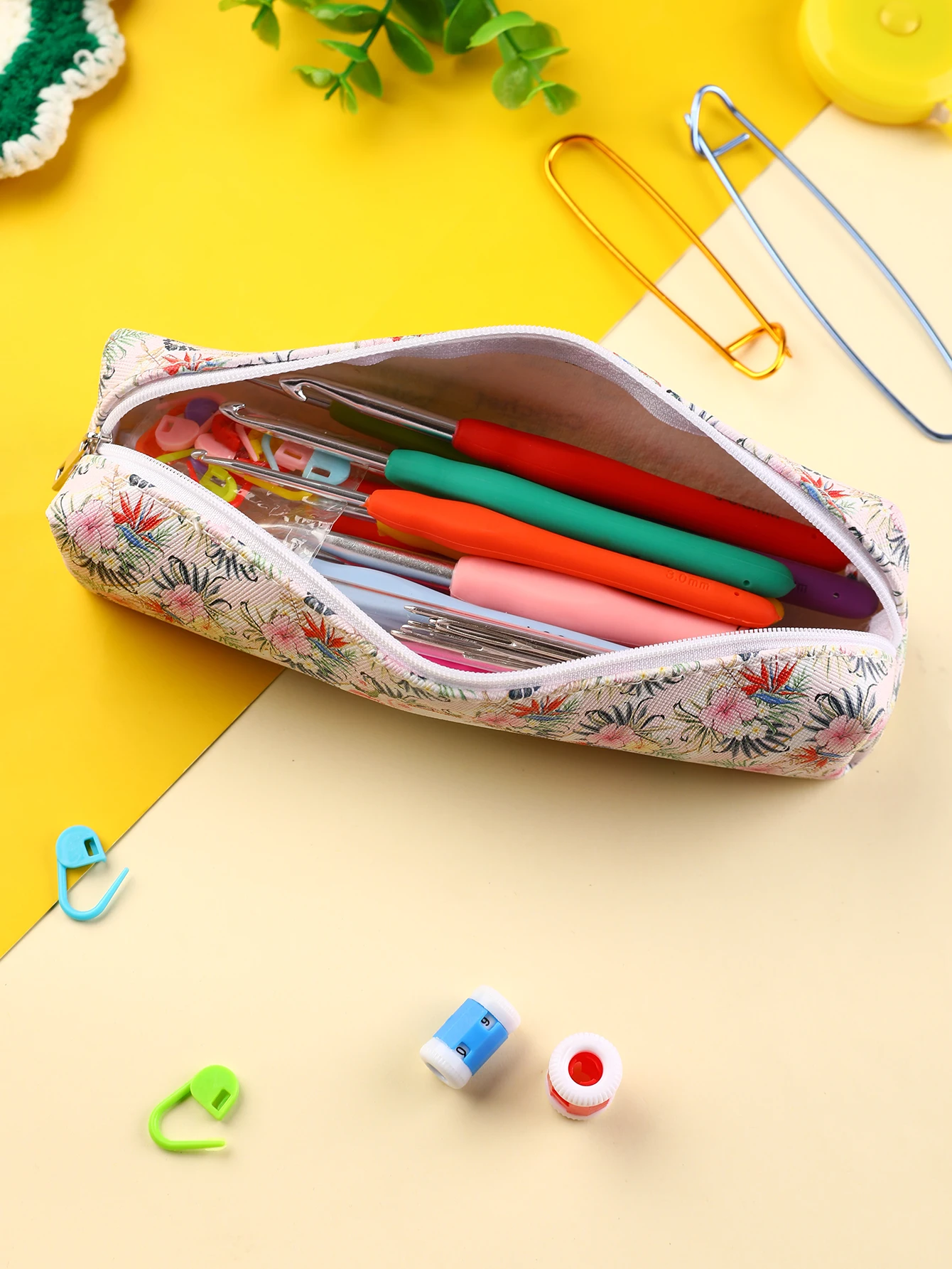 1 قطعة هوك كروشيه فارغة حقيبة التخزين المحمولة مقاوم للماء اليد المنسوجة إبرة تنظيم أكياس DIY بها بنفسك الخياطة اكسسوارات أدوات التخزين