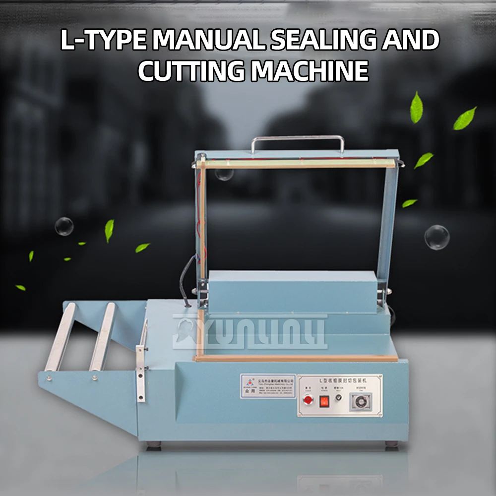 220v 800w SF-380 Manual L-Type Heat Shrink Film Plastic Film Pof Film Sealing and Cutting Packaging Machine Heat Shrink Sealer
