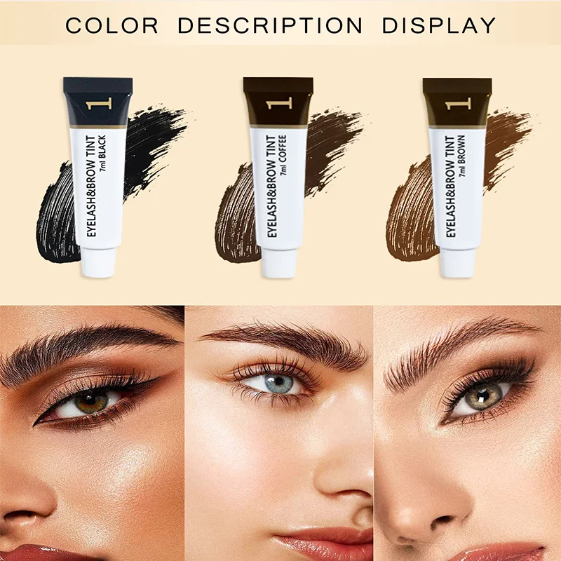 Semi-Permanent Embroidery Pigments Waterproof Fast Dry Long-Lasting Mascara Lifting Tattoo Eyelash Eyebrow Tint Dry Gel Kit