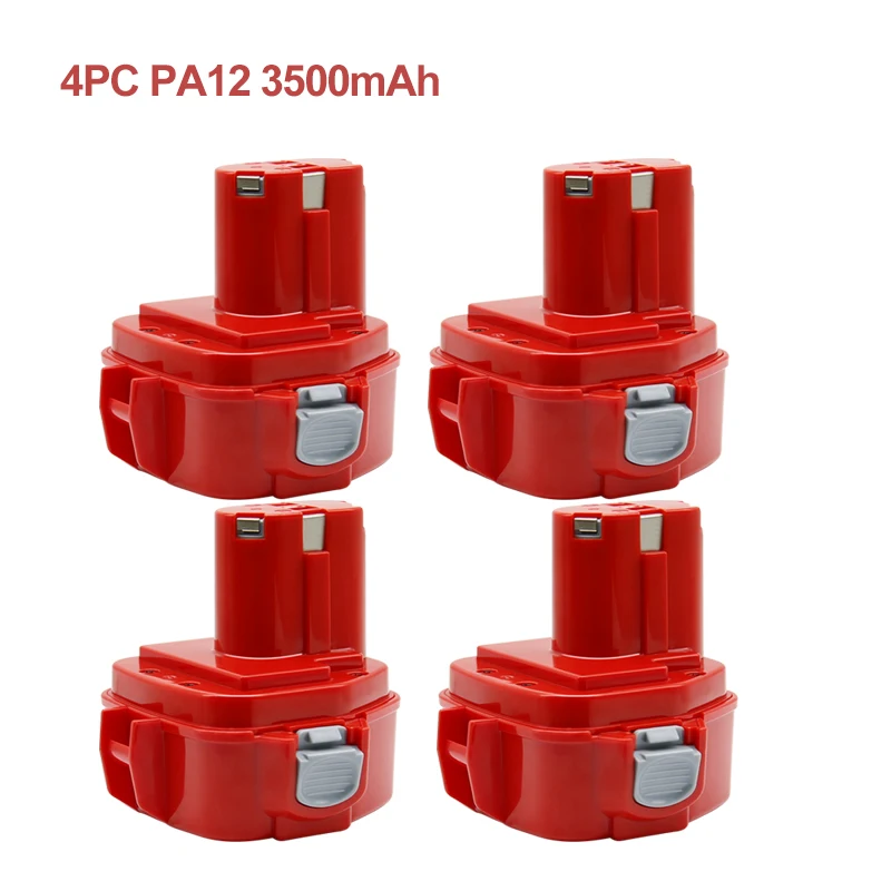 Powtree 12V 3.5Ah/4.0Ah Batterij Voor Makita PA12 Ni-Mh Batterij Voor Makita 1220 1201 1222 1233SA/B1235 192681-5 Power Tool Batterij