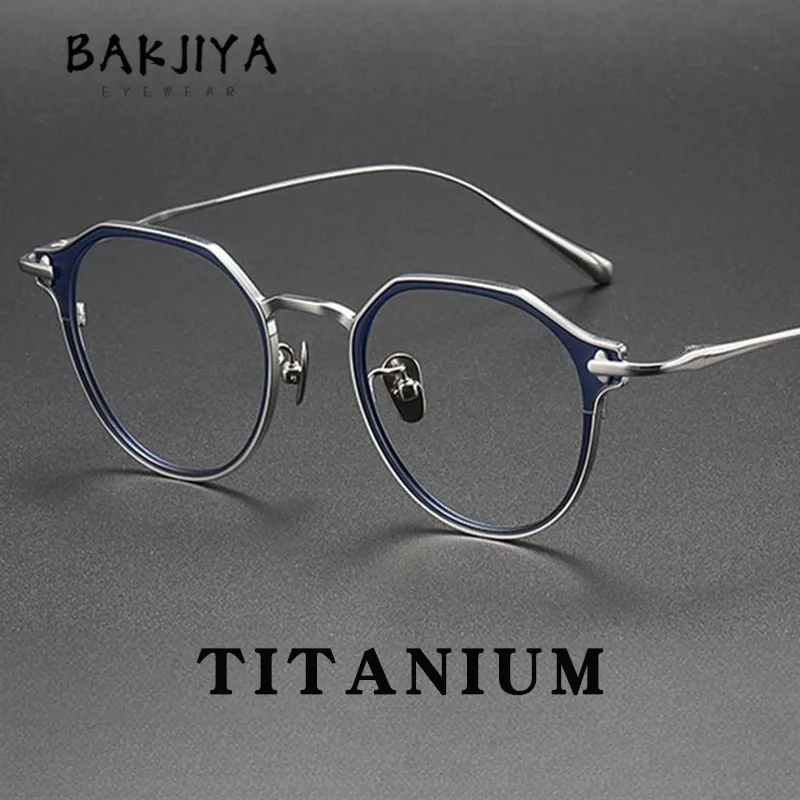 

Japanese Brand Designer Pure Titanium Eyeglasses Frames Men and Women Trend Retro Oval Frame Myopia Ultralight Glasses Spectacle