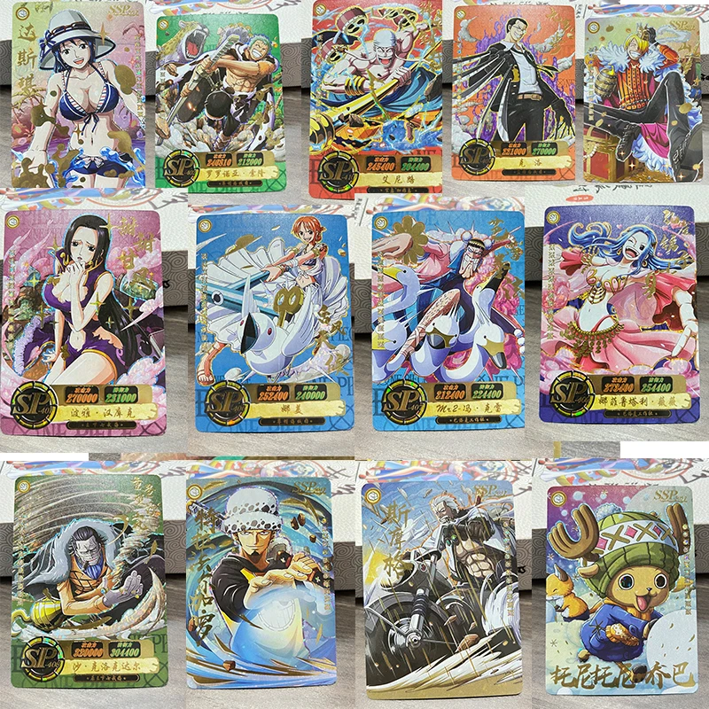 

Anime One Piece Boa Hancock Monkey D Luffy Nami Nefertari D Vivi Tashigi Ssp Sp Collectible Card Toys Christmas Birthday Gifts