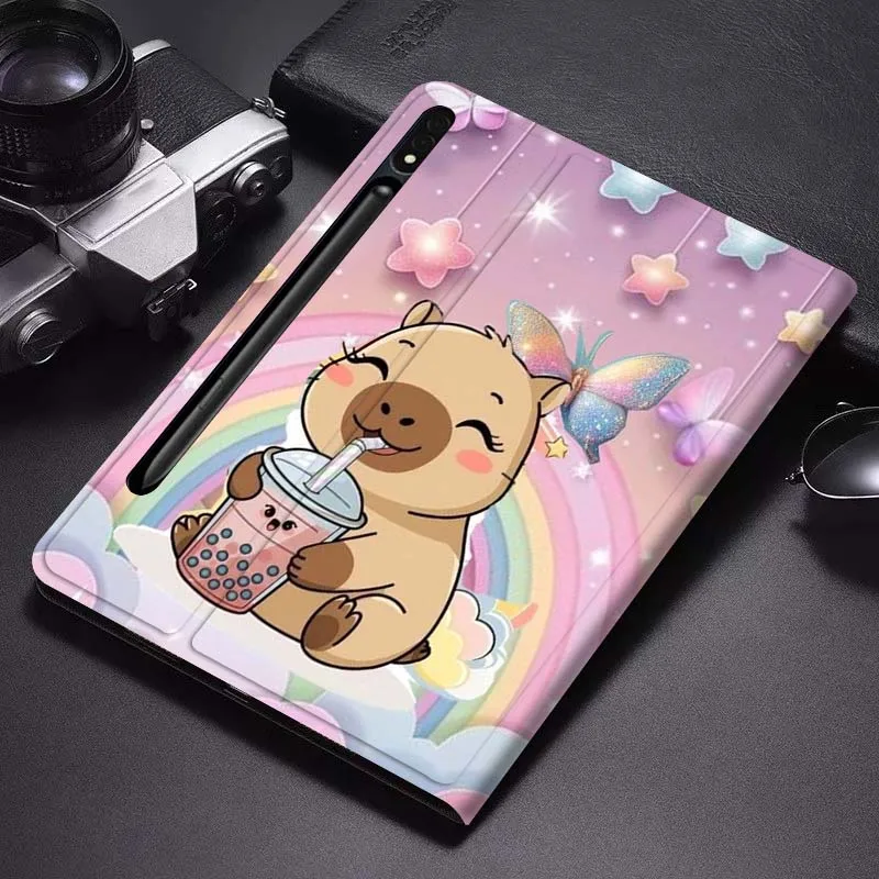 

Мягкий гибкий чехол для планшета Samsung Galaxy Tab S6 S7 S8 S9 S10 FE Plus Lite с милым мультяшным дизайном капибары – популярный подарок