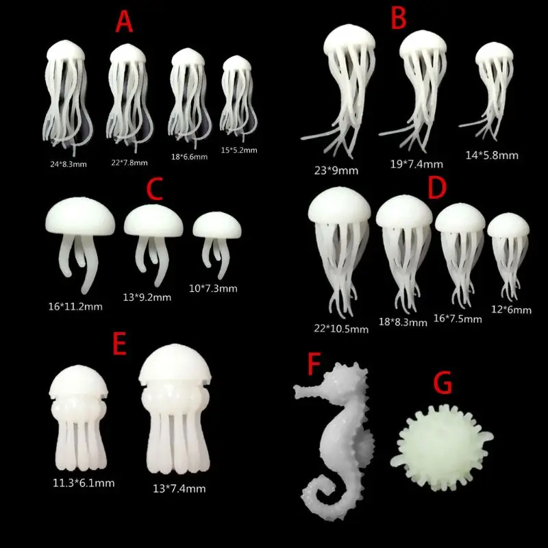 Mini Jellyfish Modeling Resin Mold Fillers DIY Filling Material UV Accessories