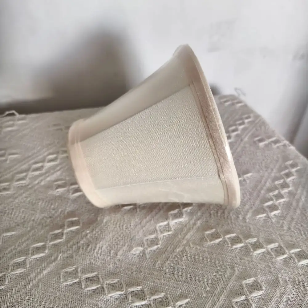 Beige Fabric Lampshade Handmade Conical Design Cloth Lampshade Natural Texture Soft Glow Filter Lamp Shade Cover Standing Lamp