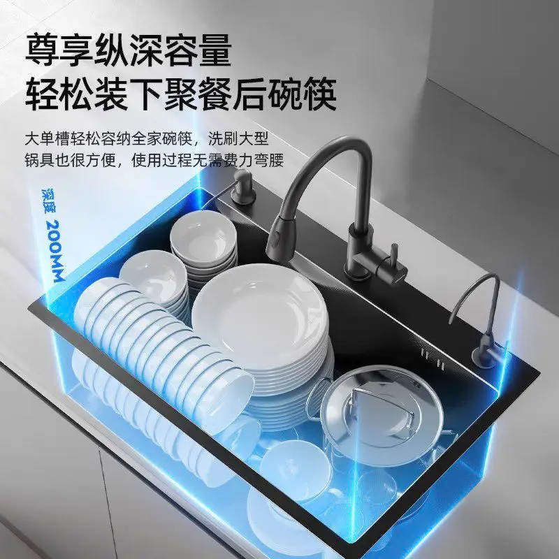 Jiumuwang Kitchen Vegetable Basin SUS304 Stainless Steel Large Size 900MM Dishwasher Replacement Sink Large Single Sink