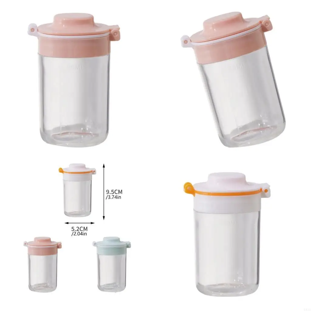 

581F Baby Milk Storage Box Spill Proof Design Lightweight Construction 80ml Large Capacity Double Lid Design Technology