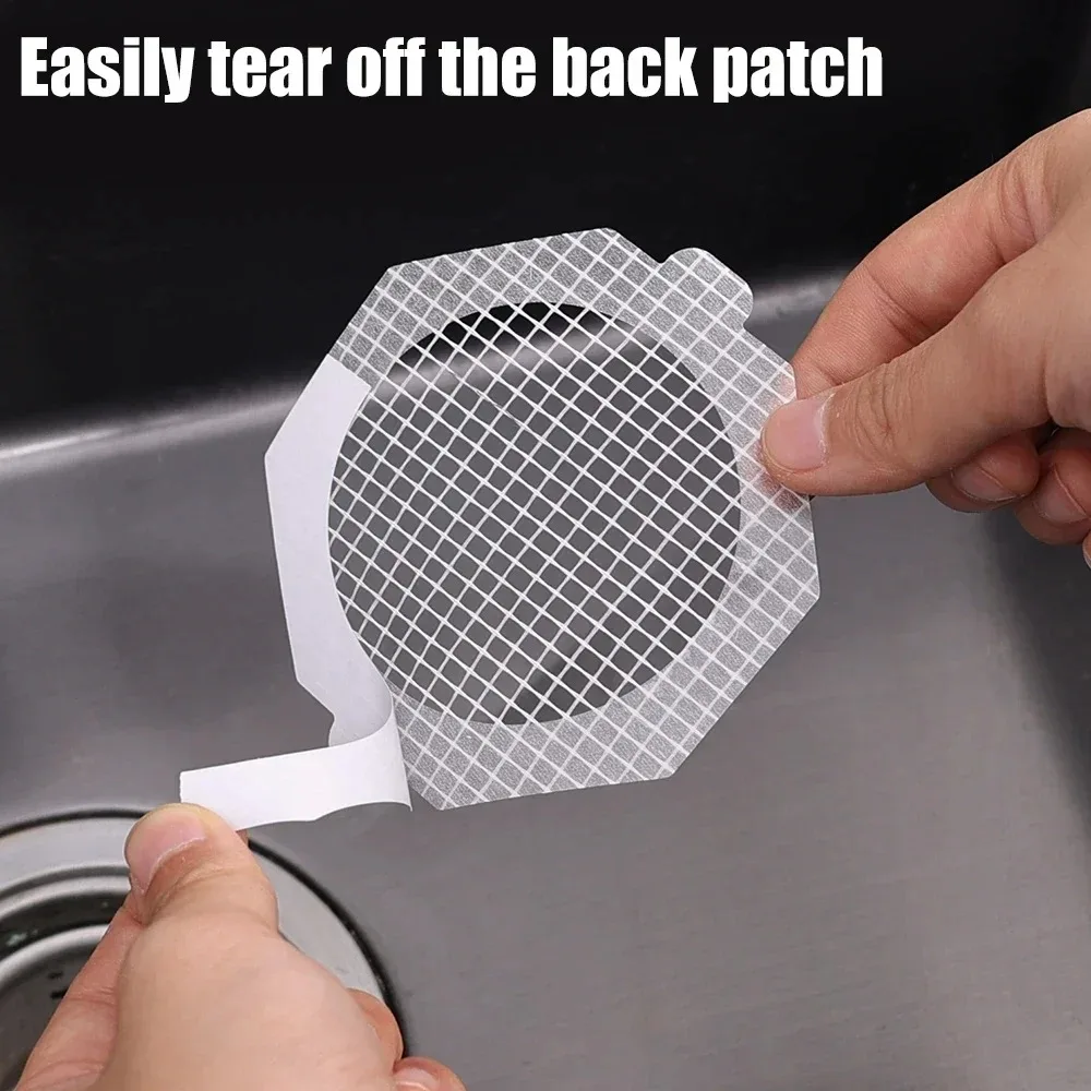 5-20Pcs Disposable Floor Drain Sticker Shower Drain Hair Catcher Cover Sink Strainers Hair Filters Bathtub Mesh Filter Sticker