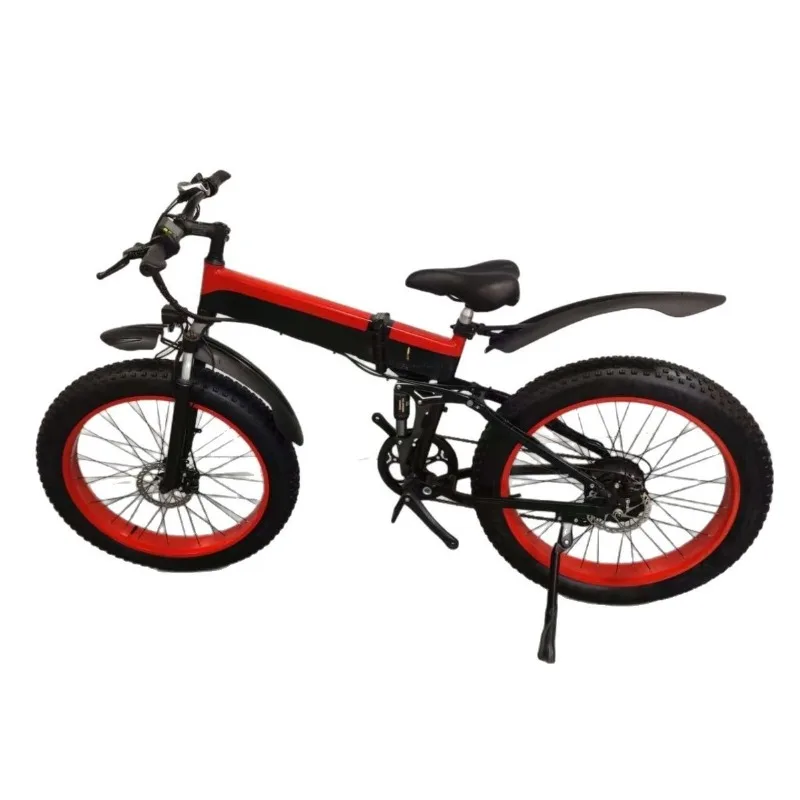 26-Inch folding electric bicycle folding snow electric vehicle 26-inch snow electric power bicycle