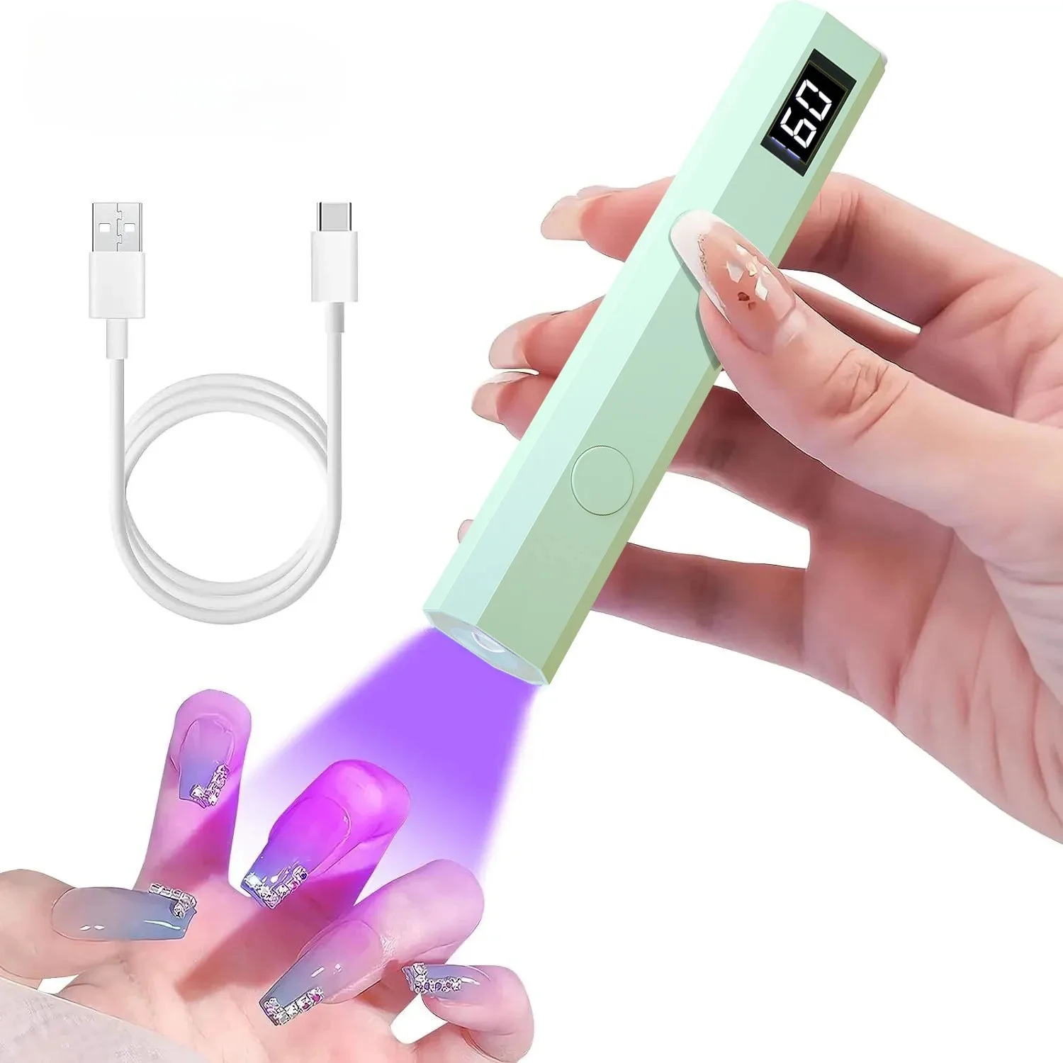 Lumière UV LED portative pour les ongles USB Mini sèche-ongles lumière des ongles pour le durcissement de tous les ongles Gel UV LED lampe à ongles utilisation en voyage à domicile