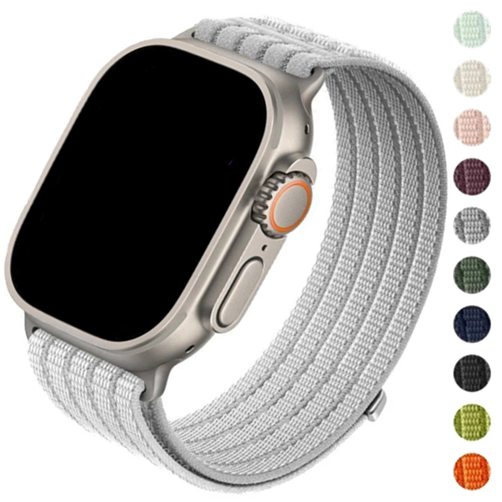 Breathable Nylon Strap for Apple Watch Band 49mm 46mm 45mm 44mm 38 42 41 40mm Sport Bracelet iWatch Ultra 11 10 9 8 7 6 SE3 Belt