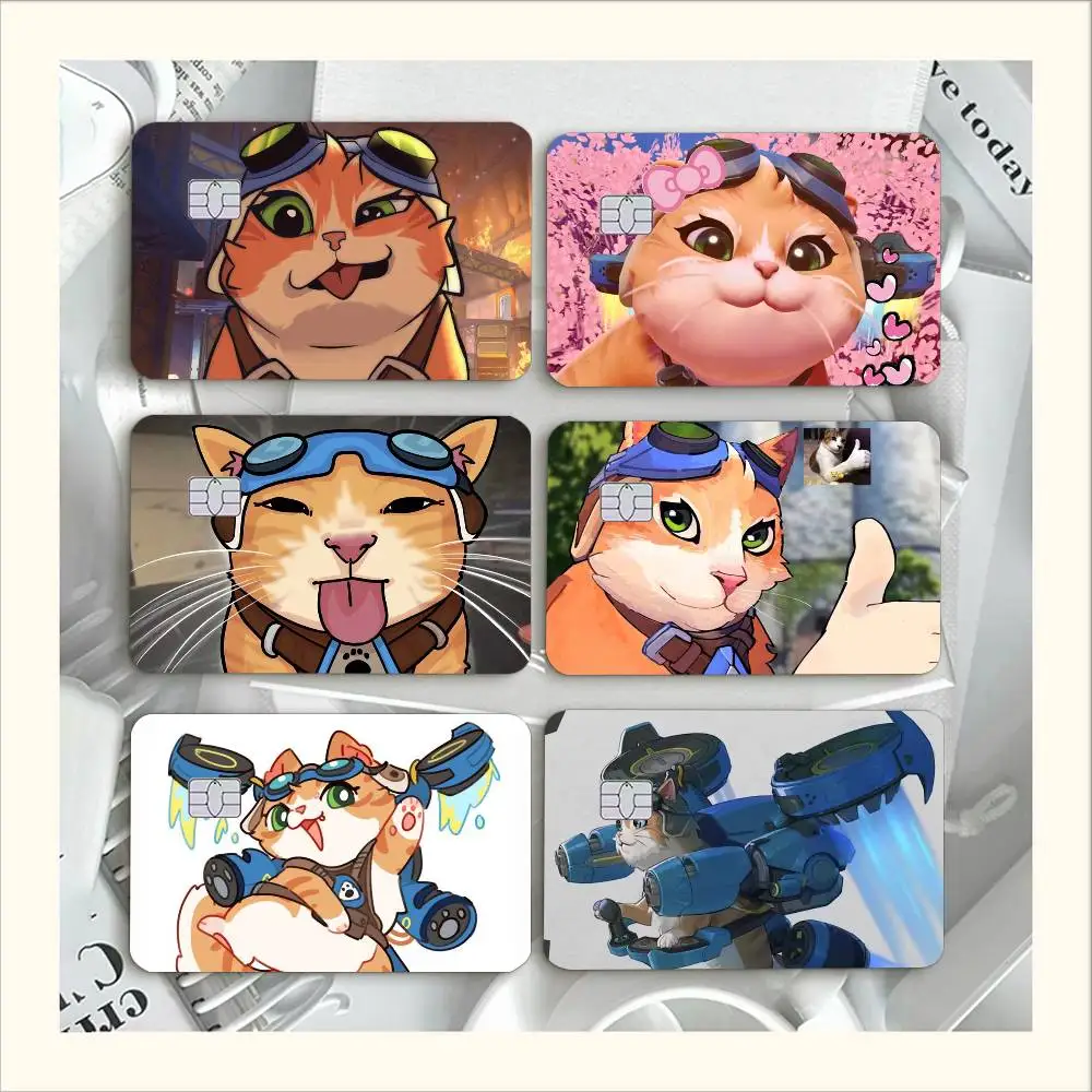 O-Overwatch J-Jetpack cat   Waterproof Film Skin Cover Credit Card Stickers Debit Front Bank Bus Pass