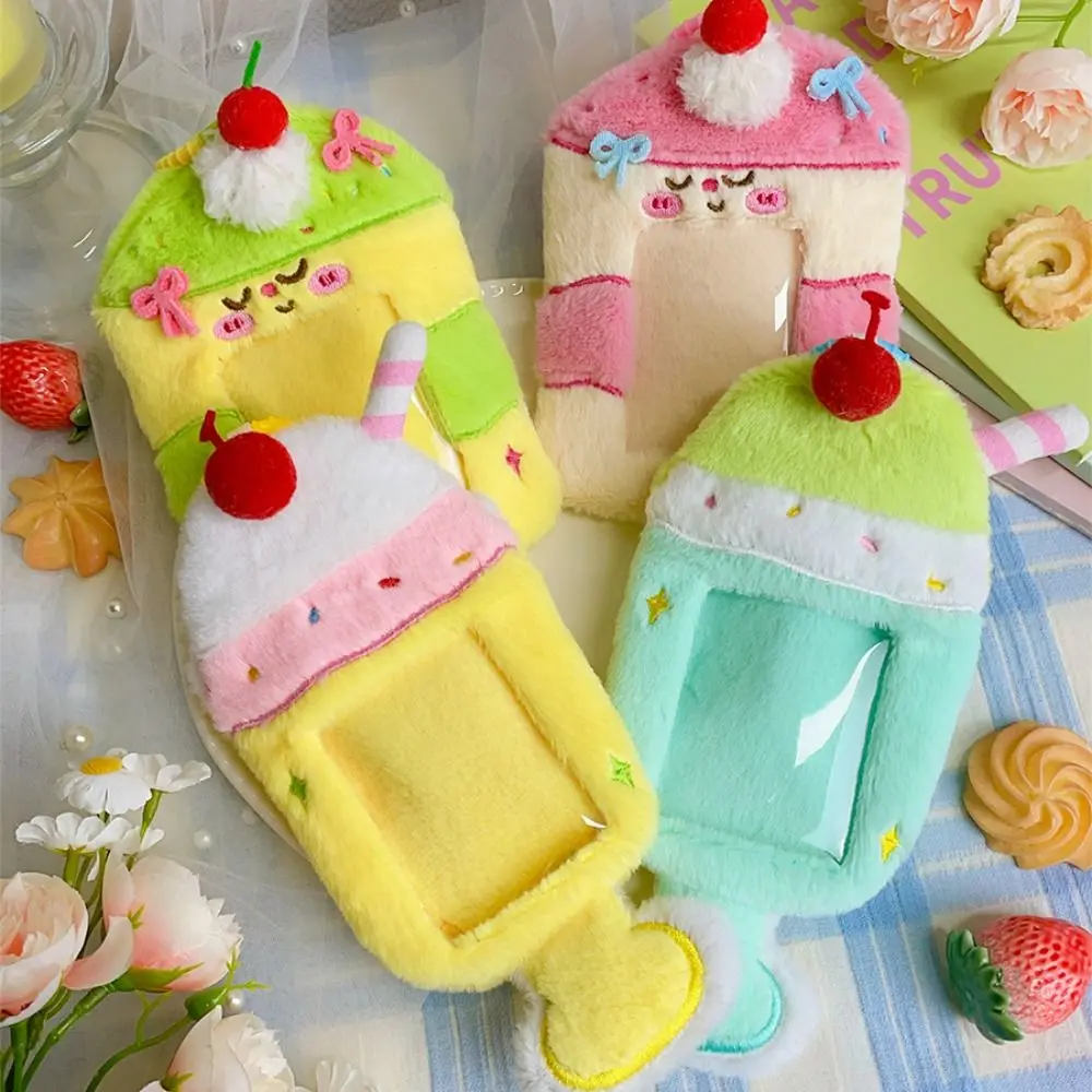Soft Photocard Display Protector Kawaii Design Thickened 3 Inch Card Case Pouch Cute with Keychain Backpack Pendant Idol Photo