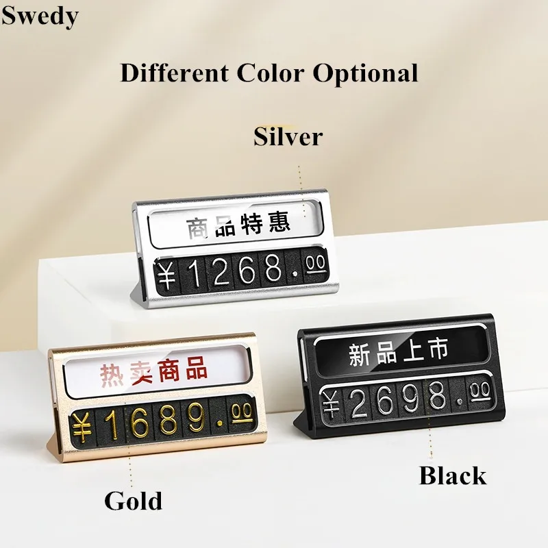 58x35mm Small Jewelry Price Label Card Holder Price Cube Tags Ticket Holder Product Name Price Sign Holder Display Stand