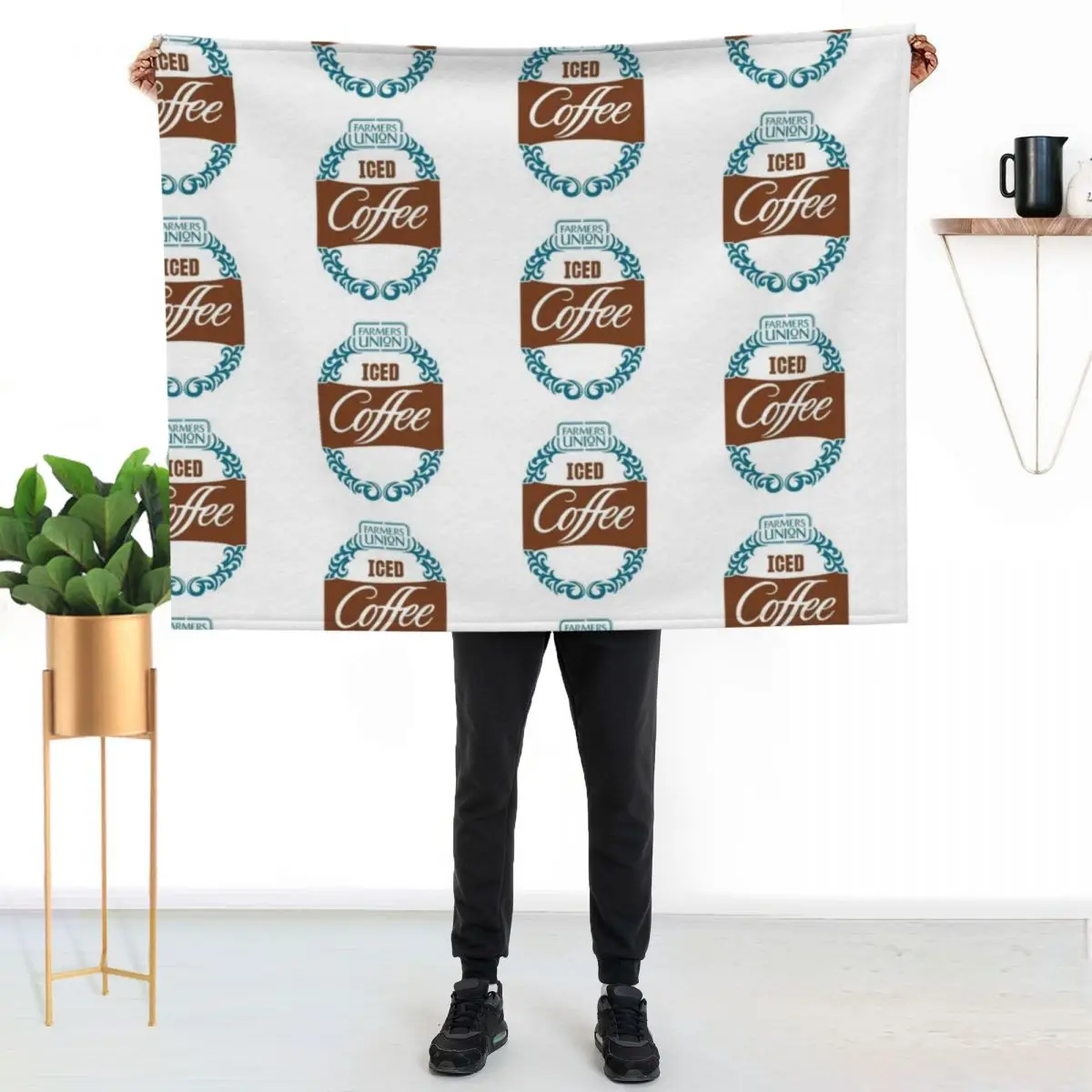 Farmers Union Iced Coffee Support Throw Blanket for winter Decorative Sofas Decoratives Single Vintage heavy to sleep Blankets