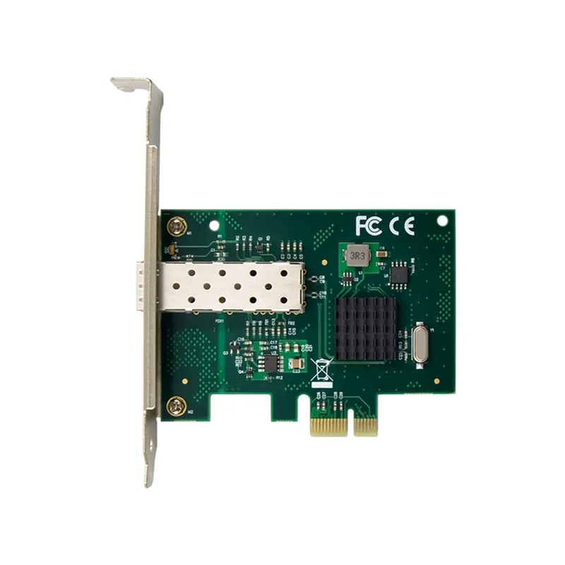 AK51-PCIE X1 Gigabit Network Card PCI-Express Riser Card BCM5720 Single Optical Port Gigabit Fiber Server Network Card Durable