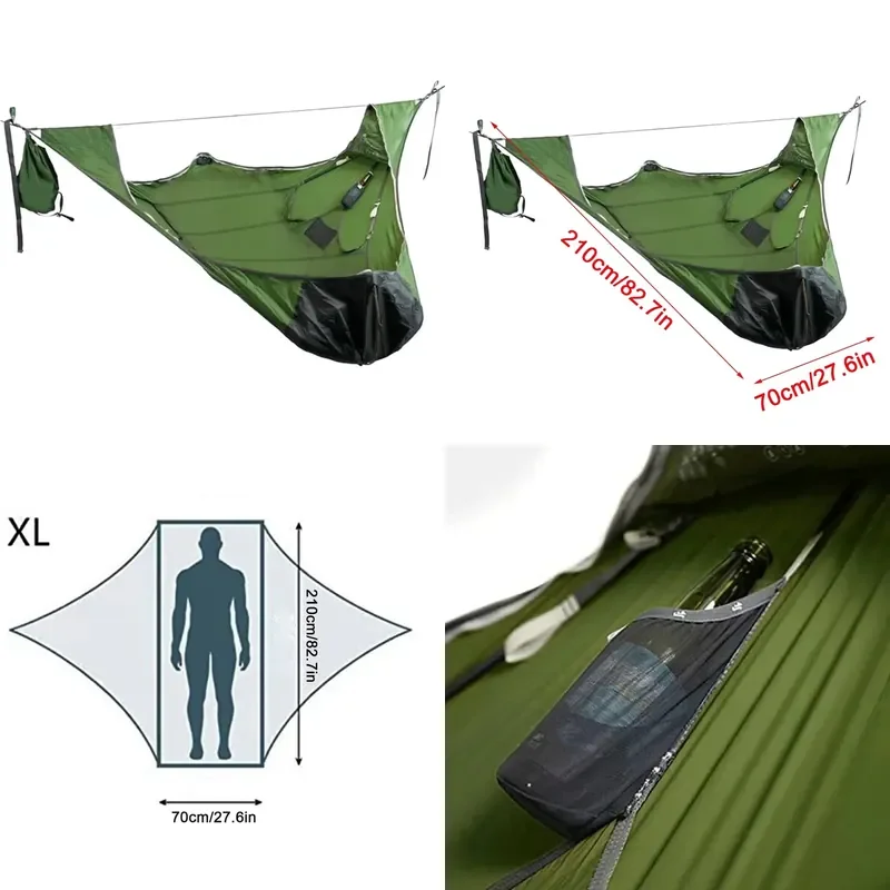 2021 New Design Portable Strength Hammock Tent Camping Waterproof Tree Hammocks
