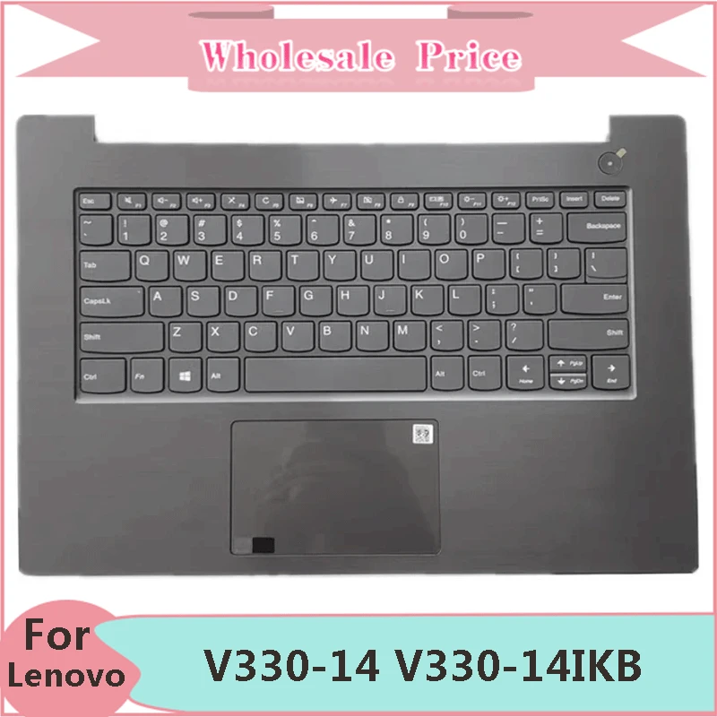 original para lenovo v33014 v330 14ikb v330 14isk v130 14 v130 k43c80 portatil case apoio para as maos teclado versao dos eua capa superior novo 01