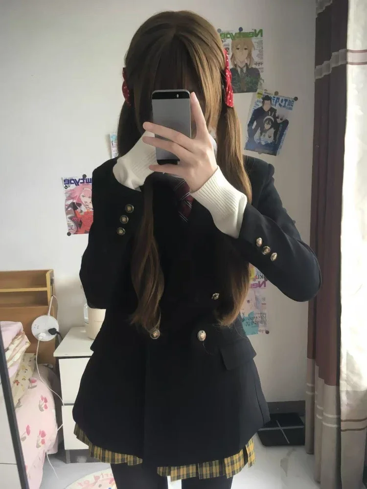 Estilo preppy moda magro casaco de manga longa feminino design de rua alta lapela preto casaco hepburn vintage chique casaco sobreposto