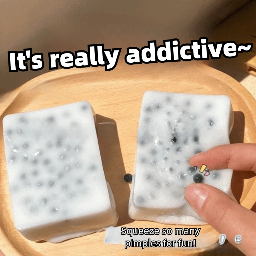 ของเล่นบีบสกุชชี่ บีบสิว บรรเทาความวิตกกังวล ใช้ซ้ำได้ ของเล่นบีบสกุชชี่ ของเล่นบีบสกุชชี่ ดีไซน์สัมผัส