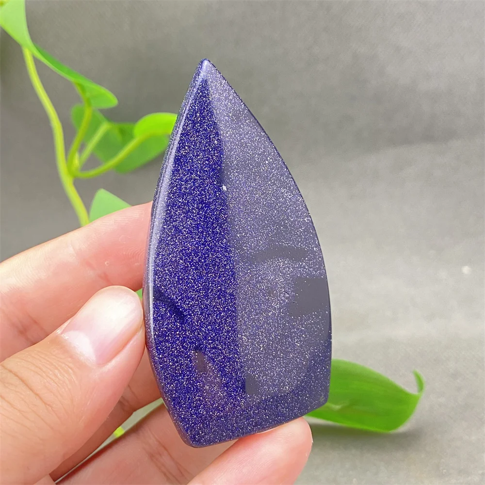 Natural Blue Sand Crystal Ornaments Shiny Lucky Home Decor Witchcraft Gift Idea