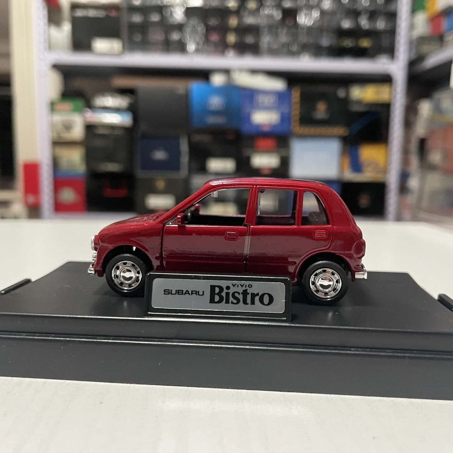 Mtech escala 1:43 liga fundida vermelho subaru vivio bistrô 1995 brinquedos carros modelo clássico nostalgia presente adulto lembrança exibição estática