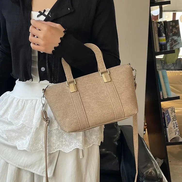 

Vintage Jute Messenger Bag 2025 - Eco-Friendly Women's Shoulder Tote, Waterproof Textured Crossbody Purse for Work/College/Beach