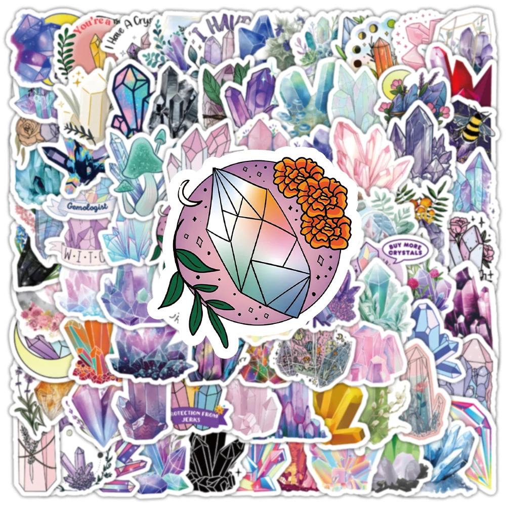 10/30/50/100 個漫画かわいいクリスタルステッカーパック美的デカール装飾 DIY スクラップブックノートパソコン電話防水ステッカーおもちゃ