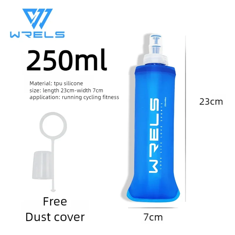 Fietsen Sport Waterfles Lekvrije Duurzame Zachte Kolf High Flow BPA Gratis Draagbare TPU Opvouwbare Waterbeker Outdoor Hardlopen
