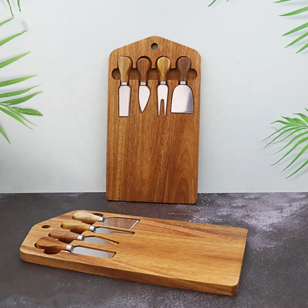 

1Set Wood Cheese Board Anticracking Antideformation Meal Prep Cutting Tool Home Kitchen Restaurant Wood Cheese Board
