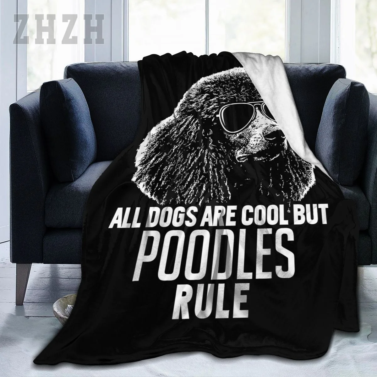 Blanket Dogs Are Cool But Poodle Rule Flannel Multifunction Outdoor Camping Sofa Cover Keep Warm