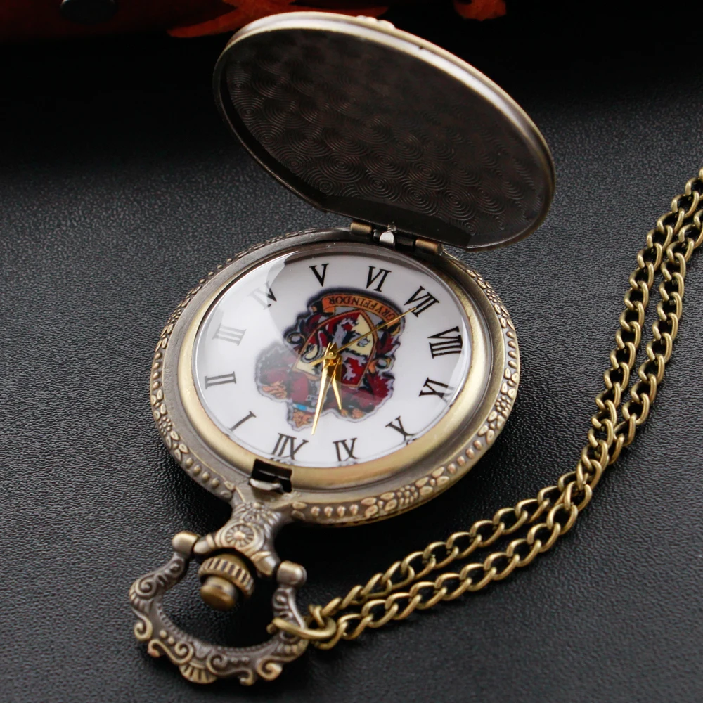 خمر المعالج مدرسة ساعة الجيب Steampunk قلادة الرقمية سلسلة بدلاية ساعة موضة النحت إمرأة رجل طالب هدية
