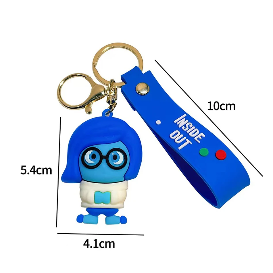 New Inside Out 2 Keychain Kawaii Disney Movie Anime Anxiety Ennui Envy Cute Girls Creative Bag Pendant Car Keychain Toys Gifts