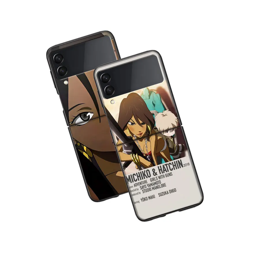 Michiko To Hatchin Michiko Malandro Case Case for Samsung Z Flip 6 5 4 3 5G Black Hard Cell Phone Galaxy Cover Z Flip 5 4 3 F