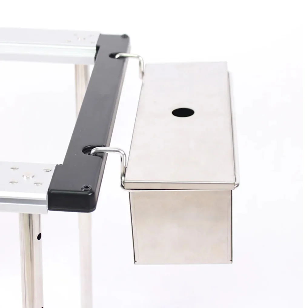 Modvant Igt لوحة علوية 1 وحدة 0.5 رف من الفولاذ المقاوم للصدأ باللون الأسود وحدة واحدة نصف طاولة تخييم