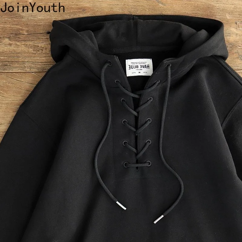 Oversized Hoodies for Women 2023 Ropa Mujer Bandage Hooded Y2k Tops Fashion Casual Sweatshirts Japanese Streetwear Y2k Hoodie