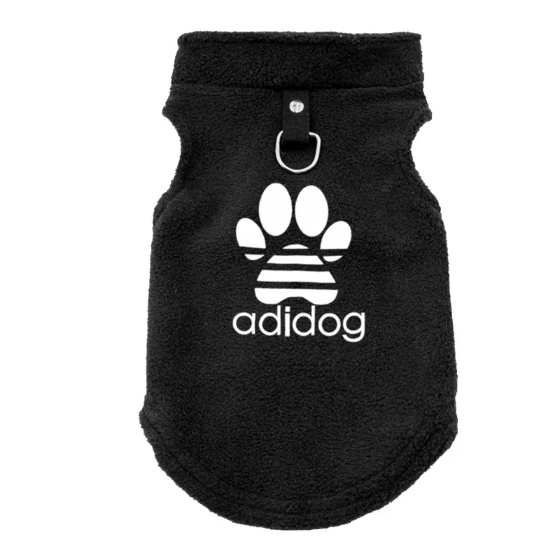 Soft Fleece Dog Clothes for Small Dogs Pull Ring Design Spring Autumn Winter Warm Pet Pullover French Bulldog Jacket Pug Coats