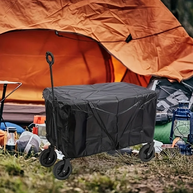 Universal Camping Cart Cover, Waterproof Dustproof Outdoor Wagon Protector, Heavy Duty Storage Bag for Picnic Beach Garden Party