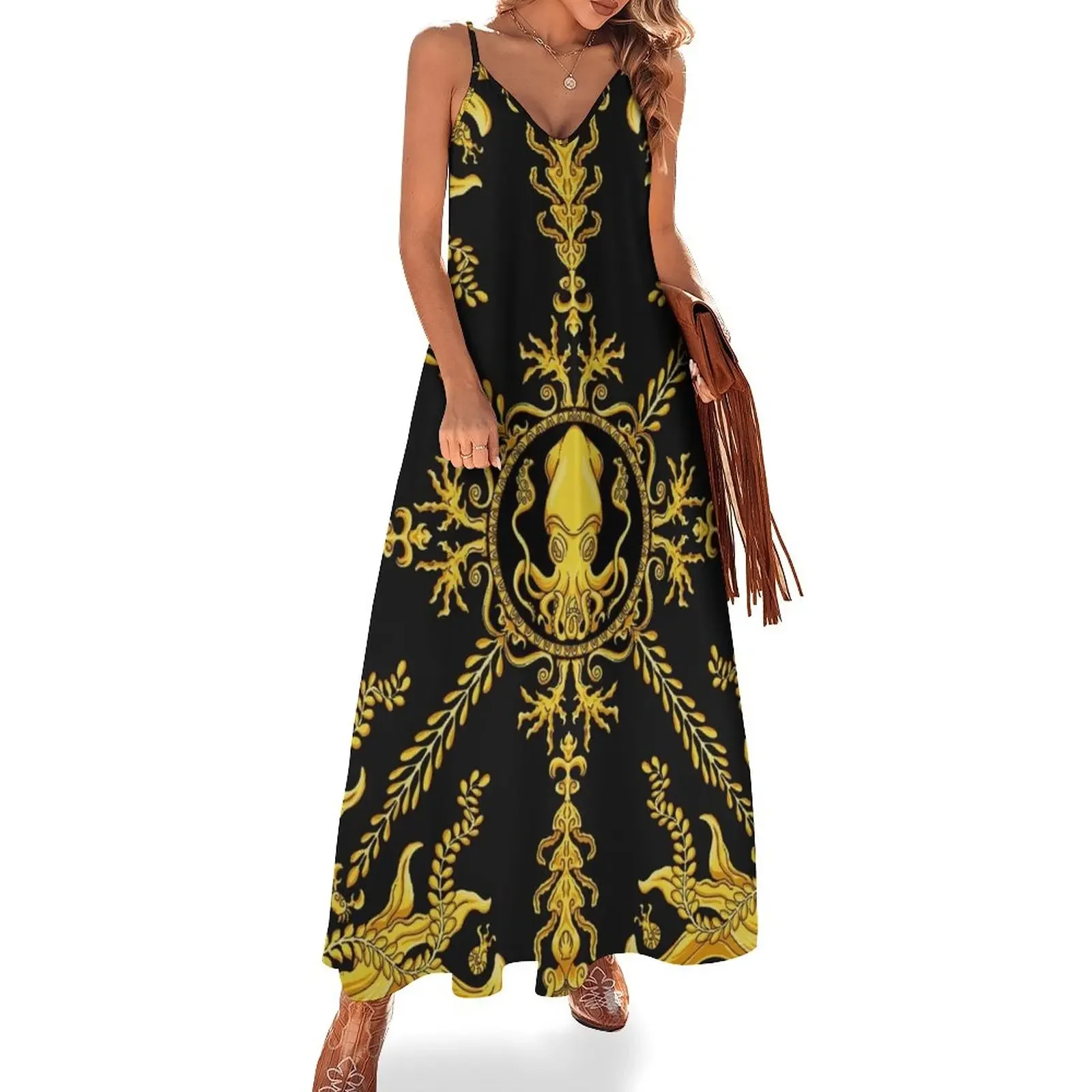 

Designer Squid - Black Sleeveless Dress womens dress women party dresses women evening dress