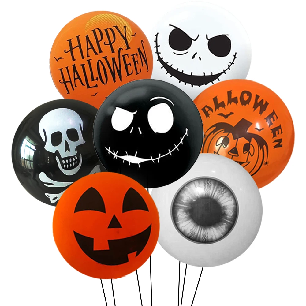 

36Inch Giant Halloween Balloon Pumpkin Head Eyeball Latex Balloons Horror Festival Halloween Party Decoration Supplies Kids Toy