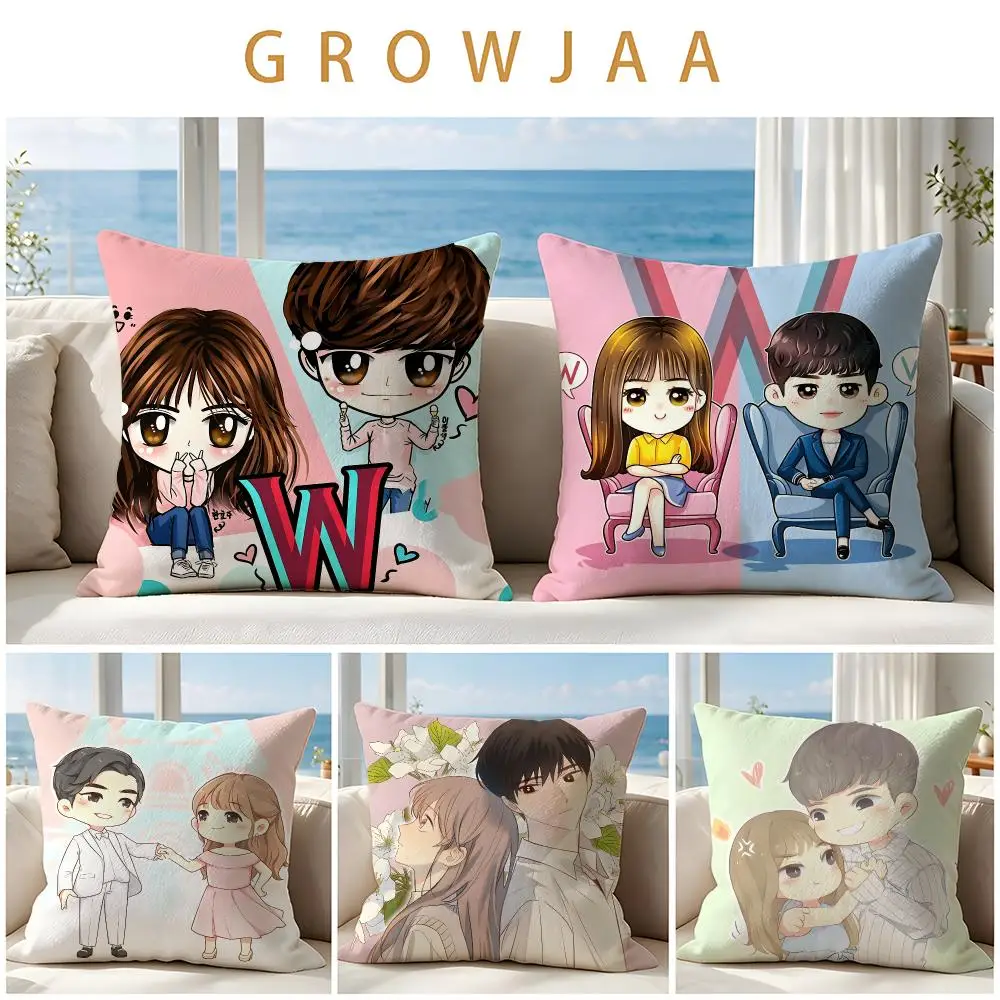 Drama W Two Worlds Cushion Cover Throw Pillow Short Plush Fresh Natural Cushion for Living Room Sofa Ornament Present Gift
