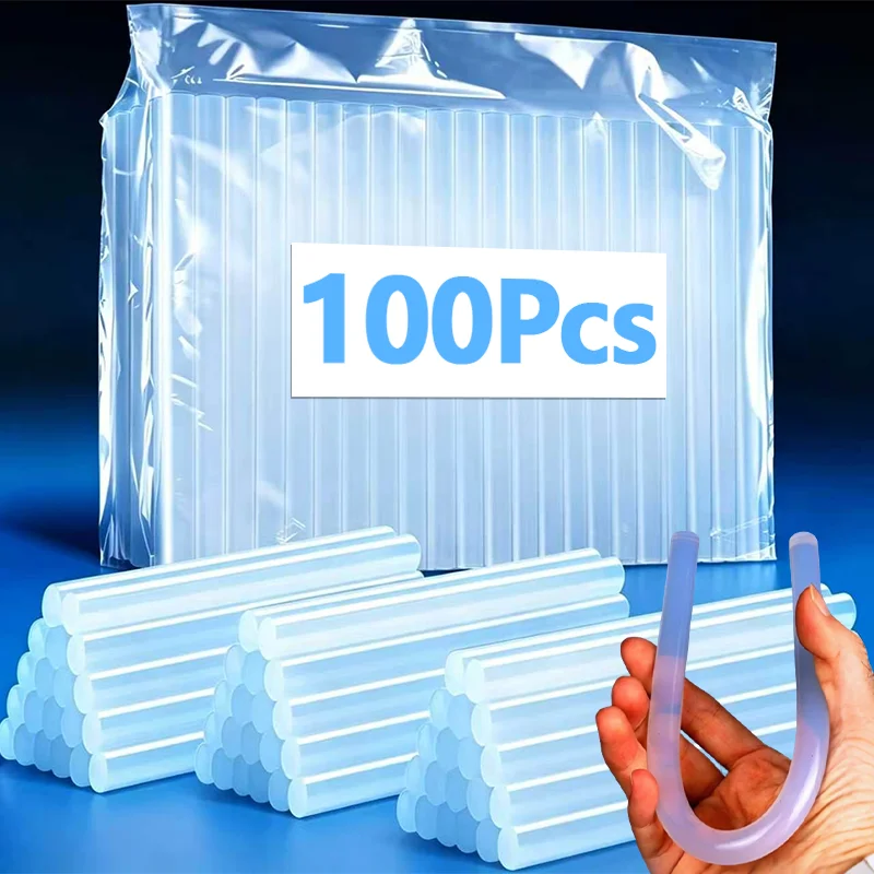 10~100pcs Transparent Hot Melt Glue Stick 100/150/200MM Strong Visco Home DIY Tools for Electric Glue Gun Craft Album Repair Kit