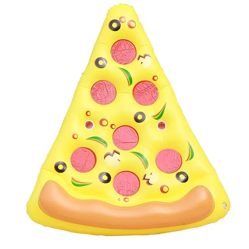 Balsa de piscina de verano, flotador inflable para piscina de Pizza, fiesta, juego de simulación, cama flotante