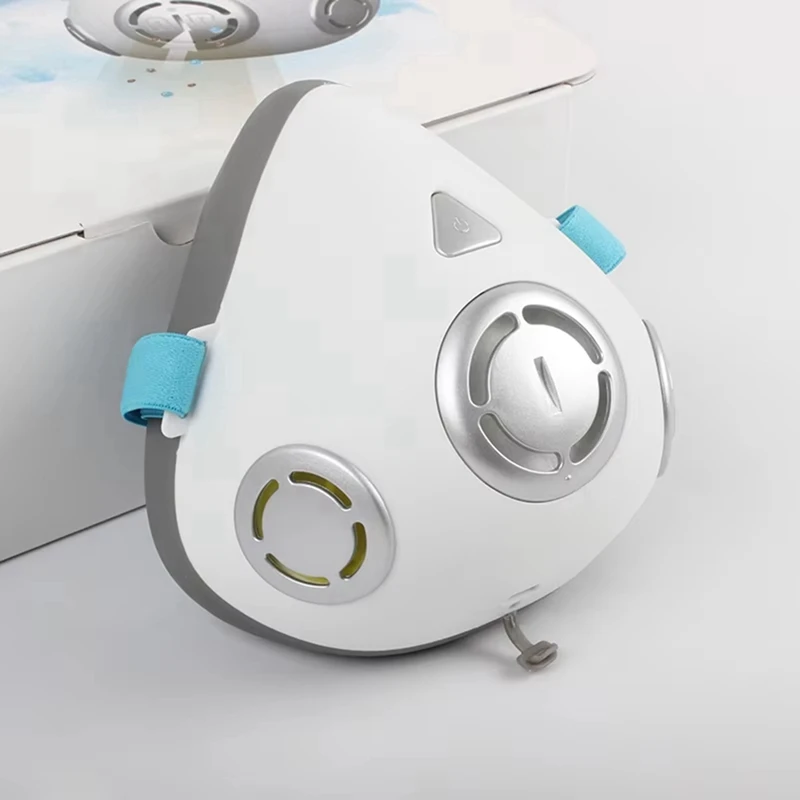 A74E-Máscara recargable inteligente con válvula de respiración, máscara eléctrica antiformaldehído, purificador de aire portátil