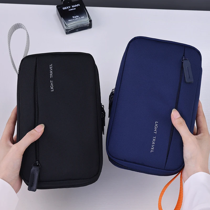 حقيبة غسيل خفيفة للسفر 3 في 1 للرجال، منظم أدوات الزينة أكسفورد، حقيبة حلاقة مقاومة للماء، حقيبة مستحضرات التجميل، منظم المكياج