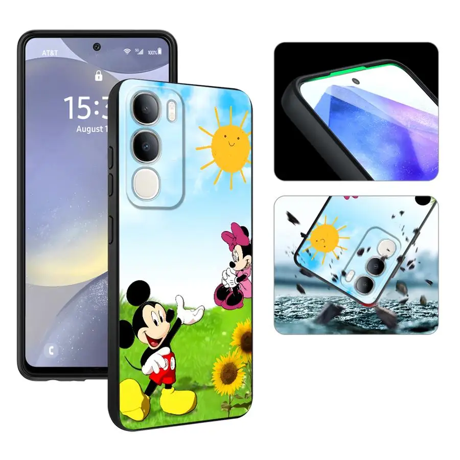 Soft Back Phone Cover Case for Vivo V29 Y75 Y81 V21E V23 Y51S Y78 V25 V30 Y50 Y95 Y52S Y93 Y53S V27 Y71 Y91 Disney Mickey Mouse